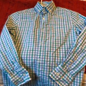 Jcrew button down blue and green shirt